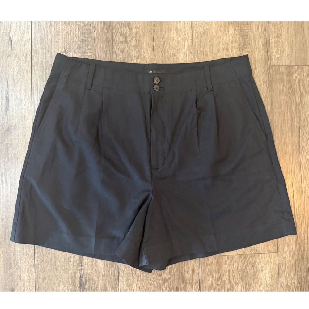 Madewell The Drapey Twill Pleated Shorts Size 14 NU664 Lyocell Linen Blend